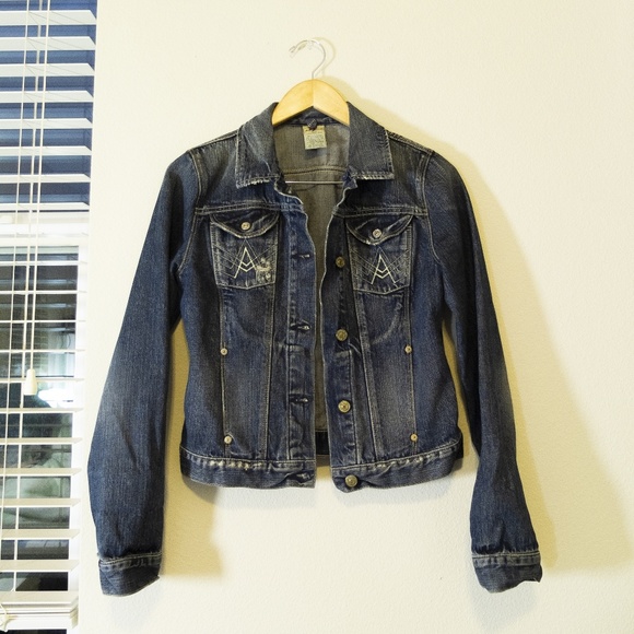 7 For All Mankind Jackets & Blazers - Vintage 7 For All Mankind Distress Jean Jacket